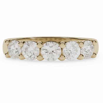 Scalloped Shared-Prong Diamond Band